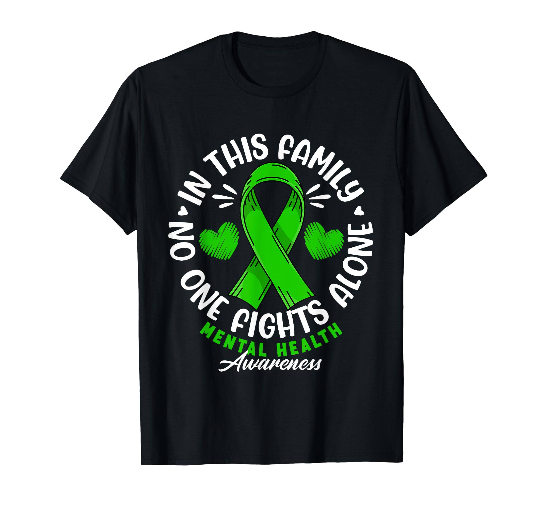 No One This Family Fights Alone T-Shirt - Casual Everyday Wear for Adults - T-Shirt, Sweatshirt, Hoodie