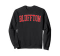 Bluffton Distressed Red Varsity Sweatshirt - Unique Graphic for Adults - T-Shirt, Sweatshirt, Hoodie