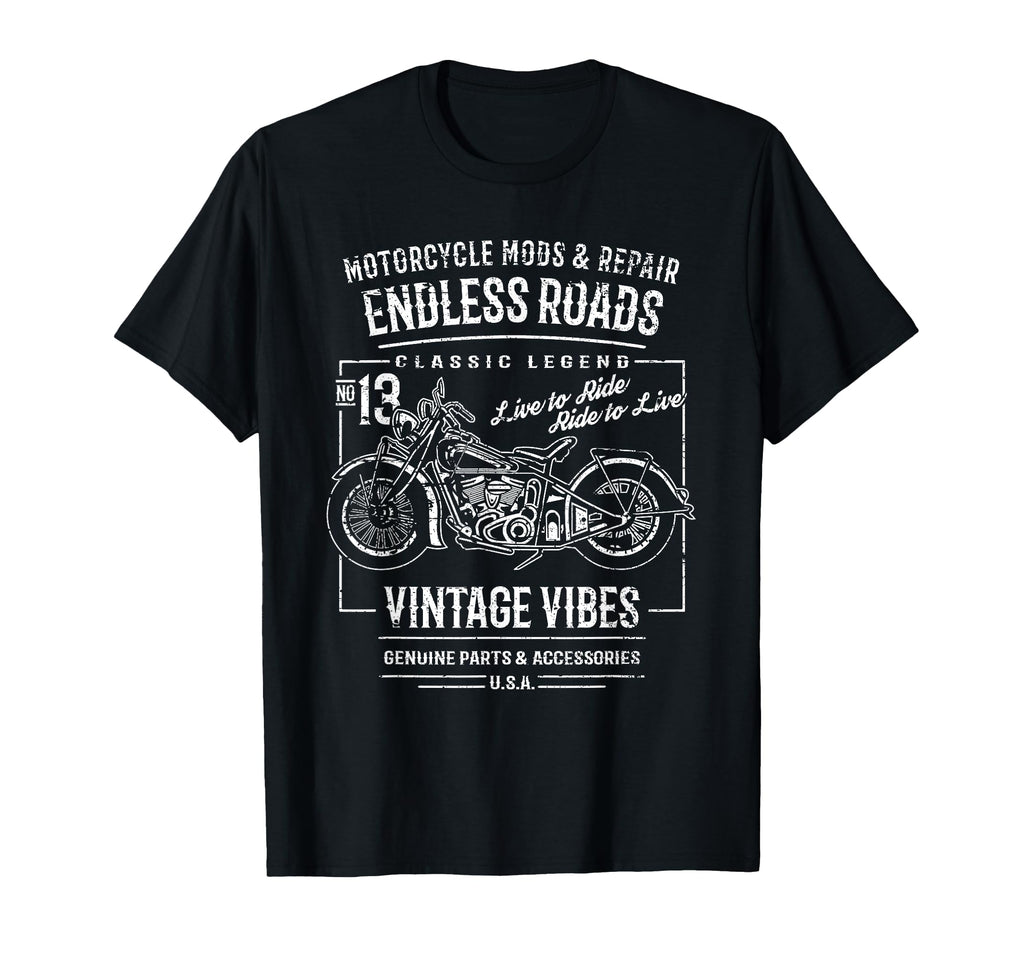 Motorcycle Distressed T-Shirt - Custom Art Print for Adults - T-Shirt, Sweatshirt, Hoodie