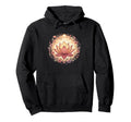Boho Lotus Flower Mandala Yoga Hoodie - Minimalist Print Men Women - T-Shirt, Sweatshirt, Hoodie