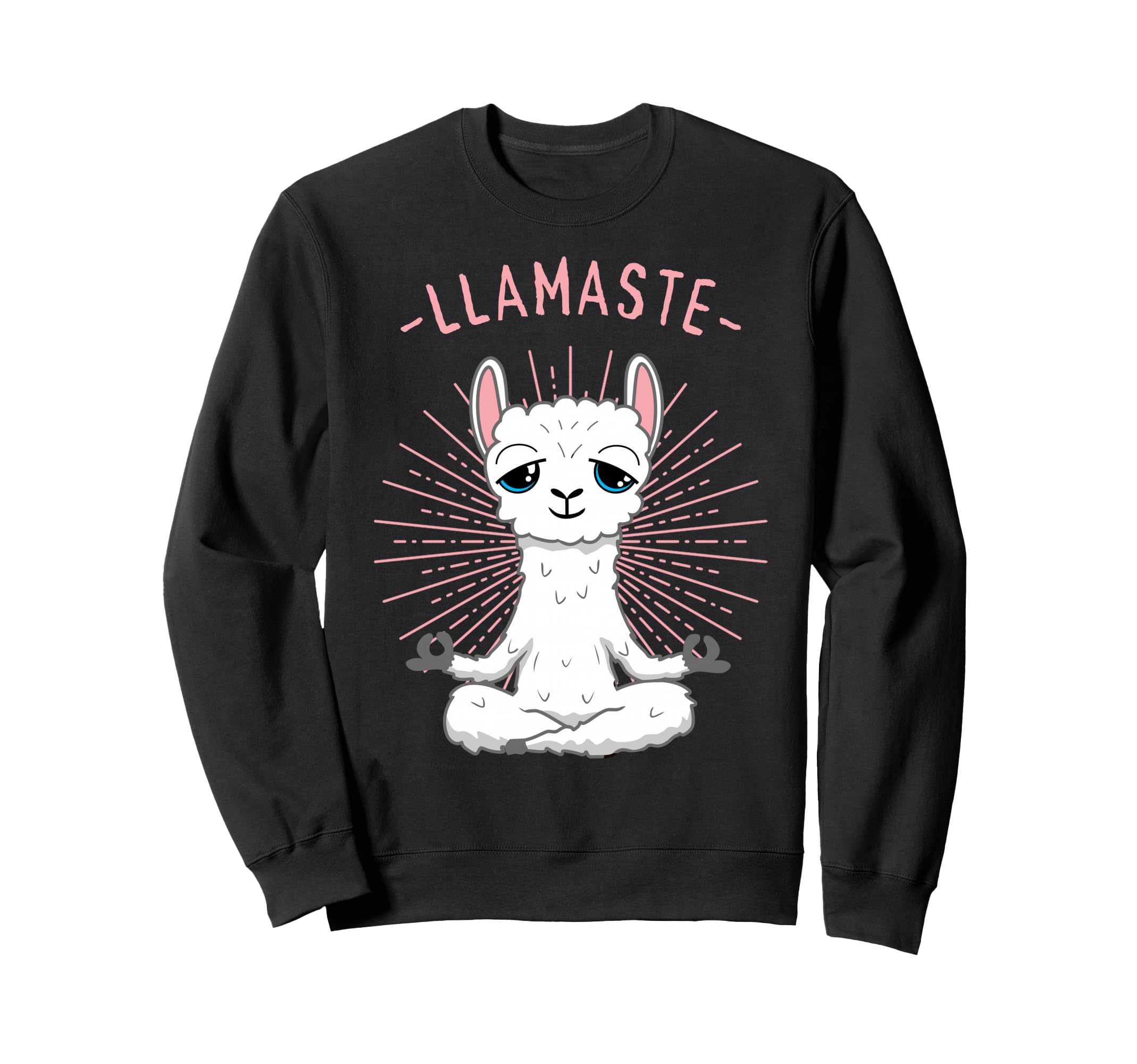 Funny Llamaste Llama Yoga Meditation Sweatshirt - Graphic Print for Adults - T-Shirt, Sweatshirt, Hoodie