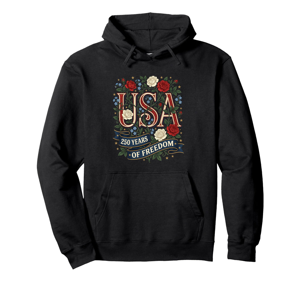 Patriotic Usa America 250 Years Hoodie - Fun Novelty Design for Adults - T-Shirt, Sweatshirt, Hoodie