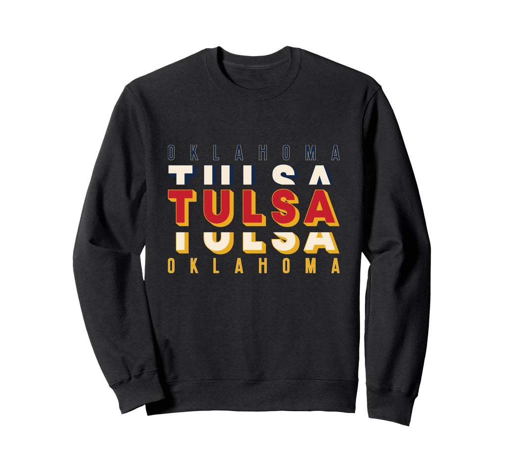 Tulsa Oklahoma Urban Typography Sweatshirt - Novelty Apparel for Adults - T-Shirt, Sweatshirt, Hoodie