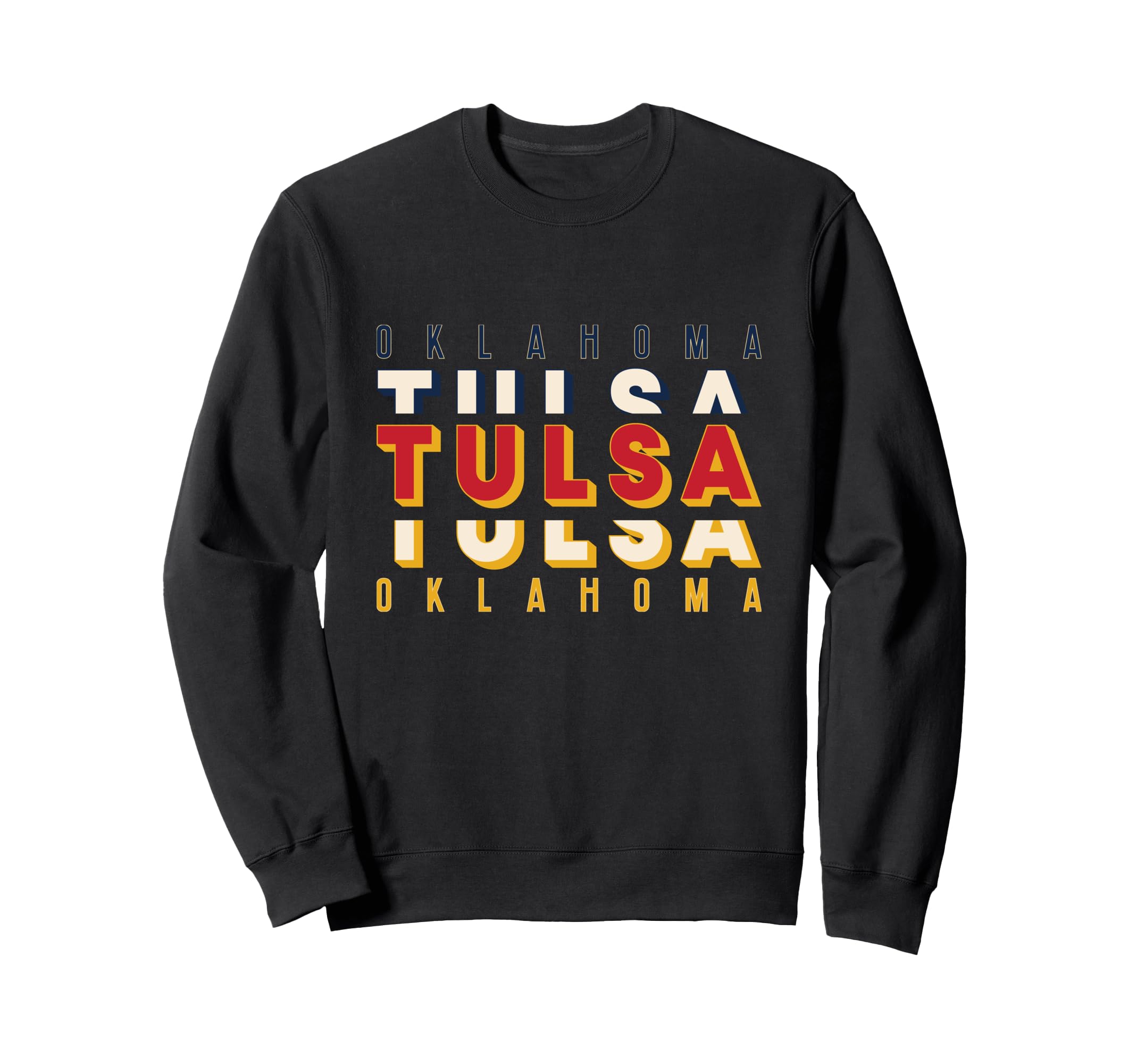Tulsa Oklahoma Urban Typography Sweatshirt - Novelty Apparel for Adults - T-Shirt, Sweatshirt, Hoodie