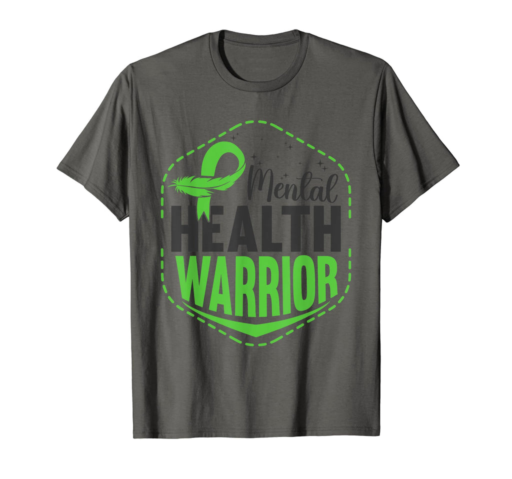 Mental Health Warrior Green Mental T-Shirt - Minimalist Print Men Women - T-Shirt, Sweatshirt, Hoodie