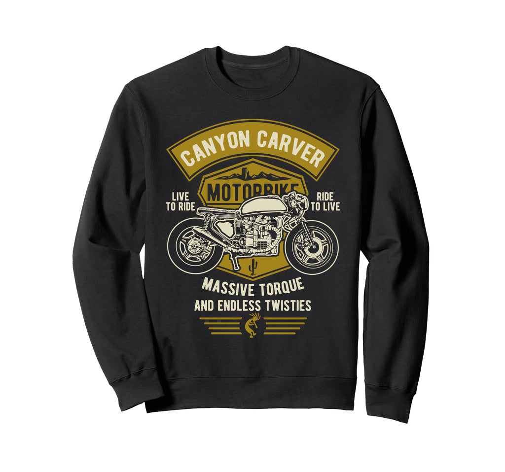Canyon Carver Motorcycle Sweatshirt - Fun Novelty Design Unisex - T-Shirt, Sweatshirt, Hoodie
