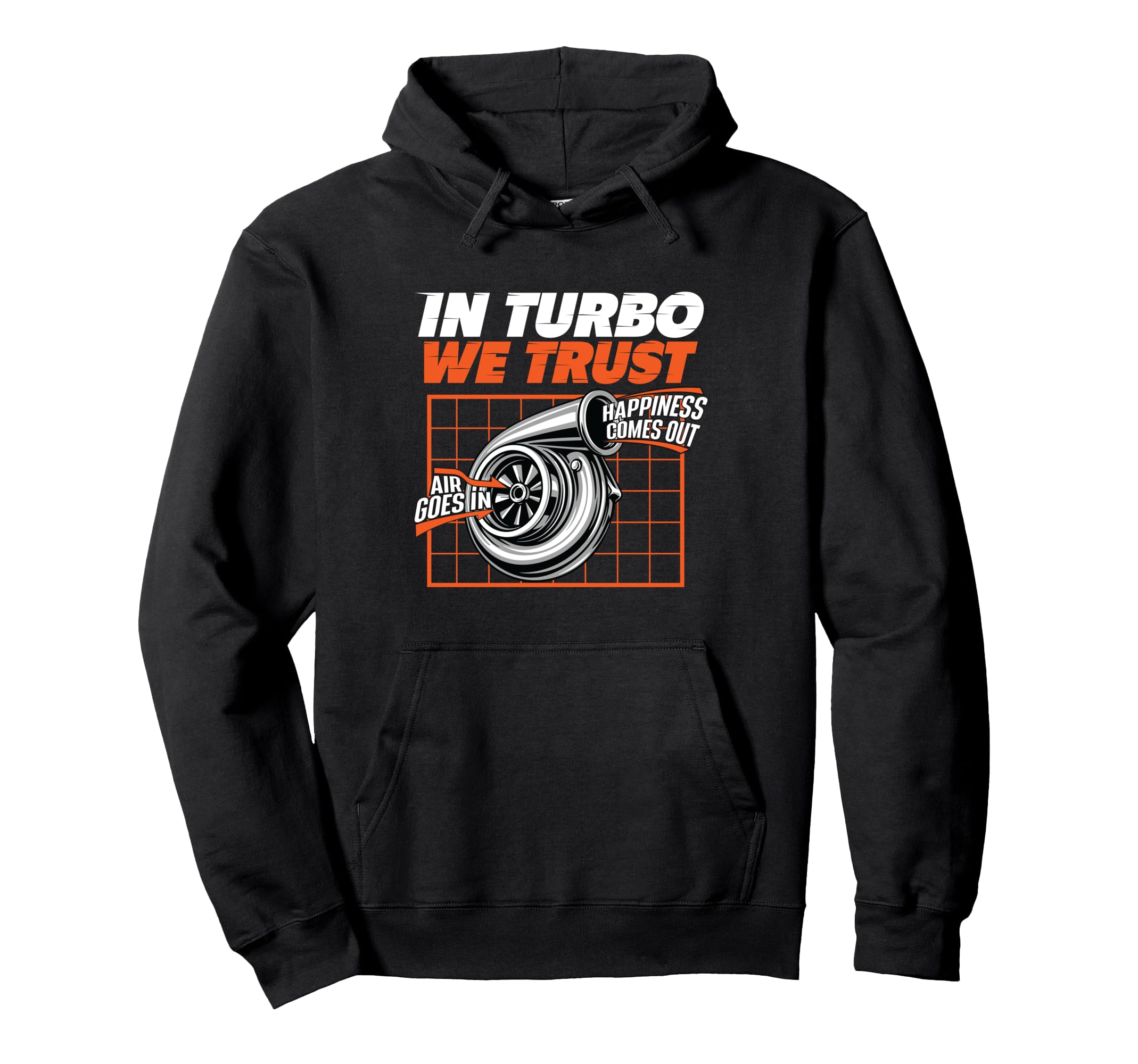 Turbo We Trust Car Guy Muscle Car Mechanic Hoodie - Novelty Apparel Unisex - T-Shirt, Sweatshirt, Hoodie