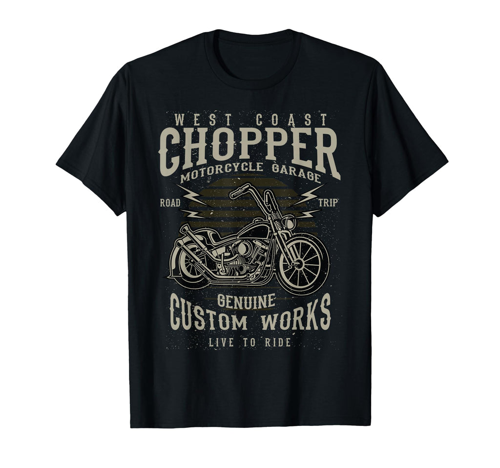 West Coast Chopper Motorcycle Garage T-Shirt - Minimalist Print Men Women - T-Shirt, Sweatshirt, Hoodie