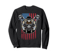 Us Flag American Motorcycle Sweatshirt - Casual Everyday Wear for Adults - T-Shirt, Sweatshirt, Hoodie
