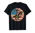 Funny Cowboy Cat Riding Dinosaur Usa Flag T-Shirt - Novelty Apparel Unisex - T-Shirt, Sweatshirt, Hoodie