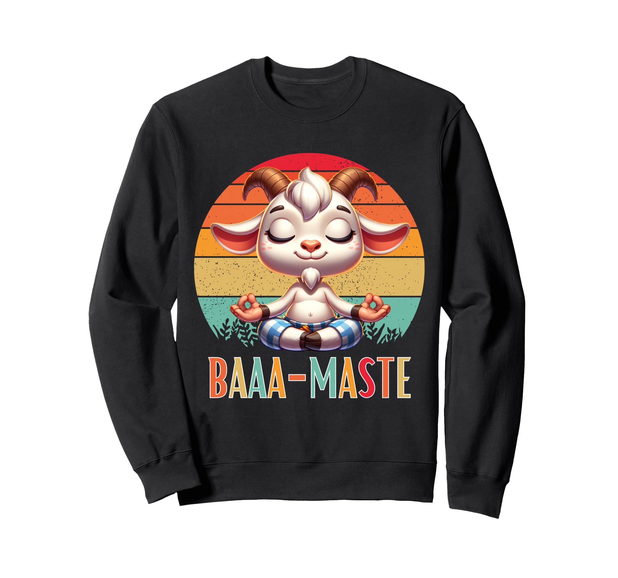 Funny Goat Yoga Baaa Maste Yogi Sweatshirt - Fun Novelty Design Men Women - T-Shirt, Sweatshirt, Hoodie
