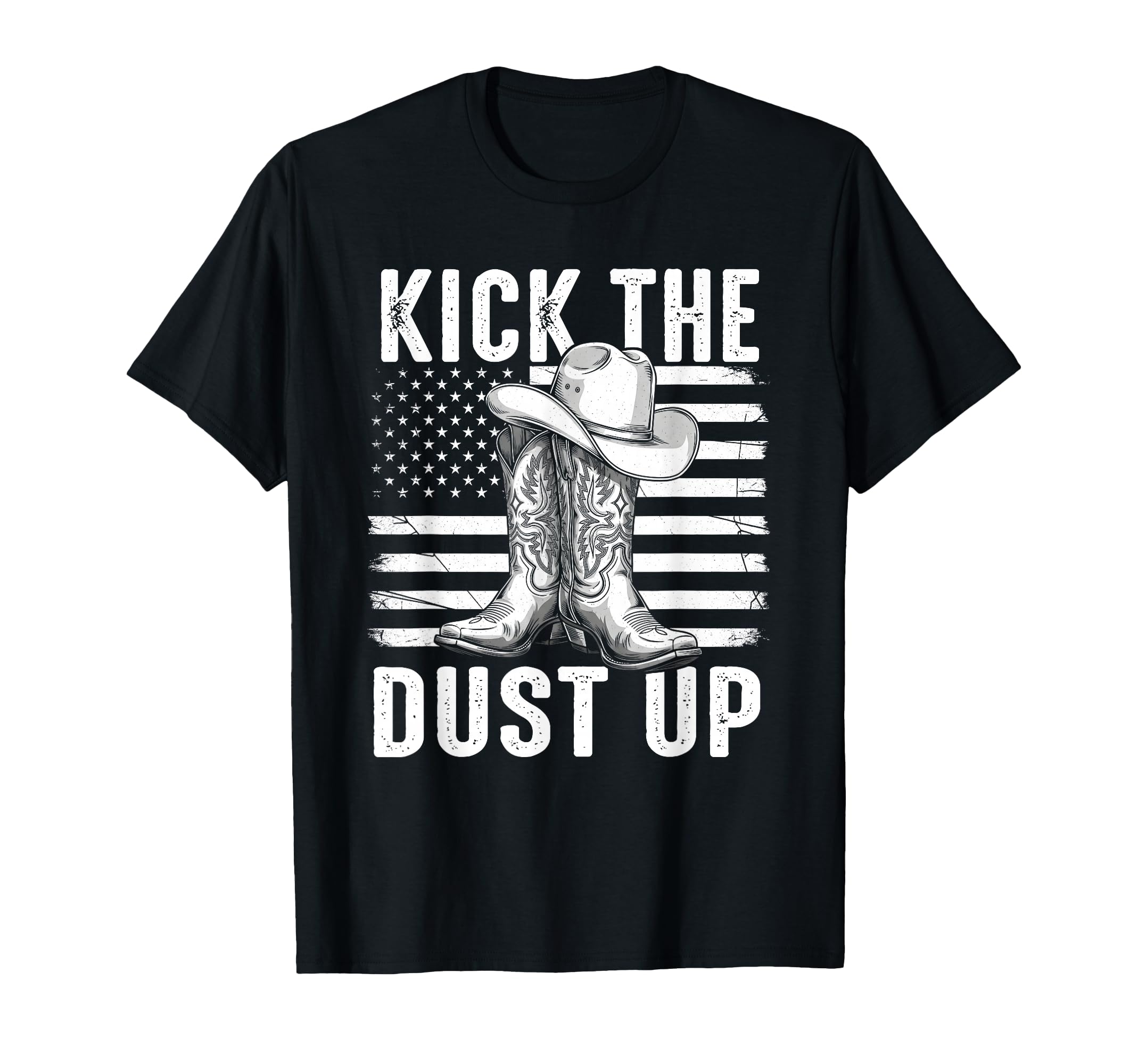 Kick Dust Up Western Cowboy Boots T-Shirt - Aesthetic Graphic for Adults - T-Shirt, Sweatshirt, Hoodie