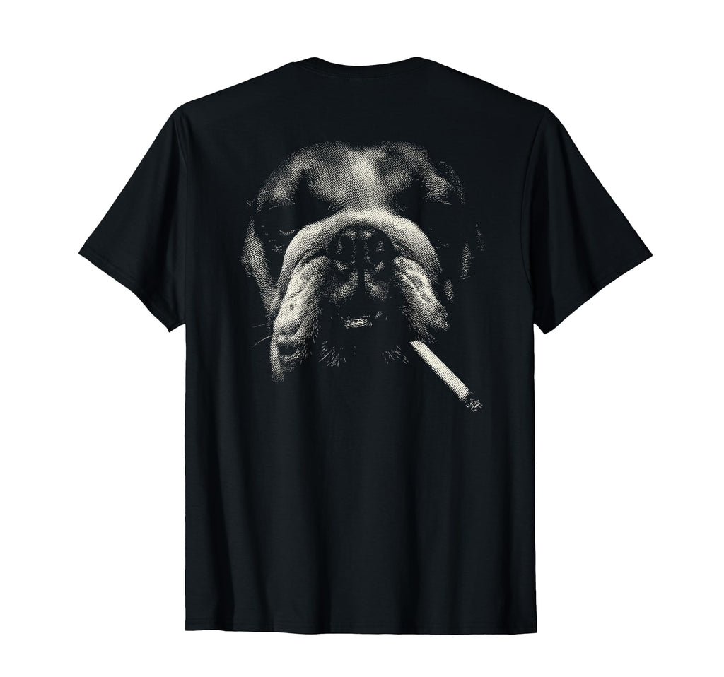 English Bulldog Smoking Cigarette T-Shirt - Trendy Graphic Men Women - T-Shirt, Sweatshirt, Hoodie