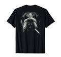 English Bulldog Smoking Cigarette T-Shirt - Trendy Graphic Men Women - T-Shirt, Sweatshirt, Hoodie
