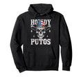 Howdy Putos Western Cowboy Skull Hoodie - Fun Novelty Design for Adults - T-Shirt, Sweatshirt, Hoodie