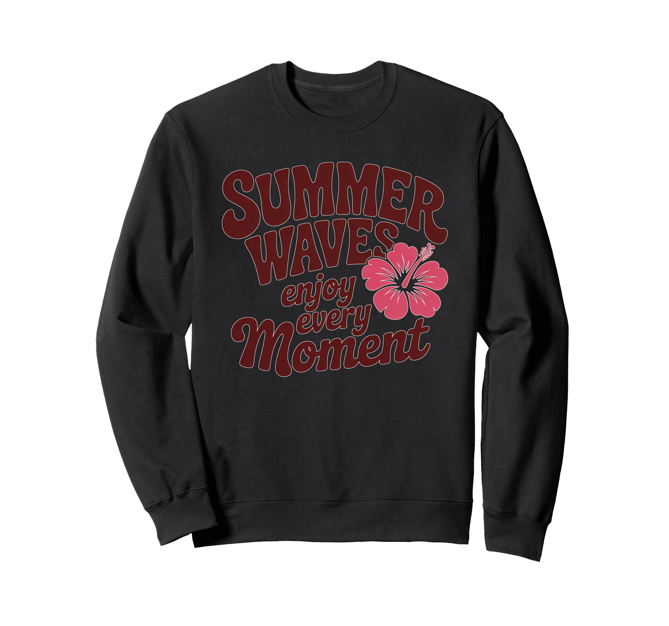 Typography Summer Waves Summer Sweatshirt - Casual Everyday Wear Unisex - T-Shirt, Sweatshirt, Hoodie