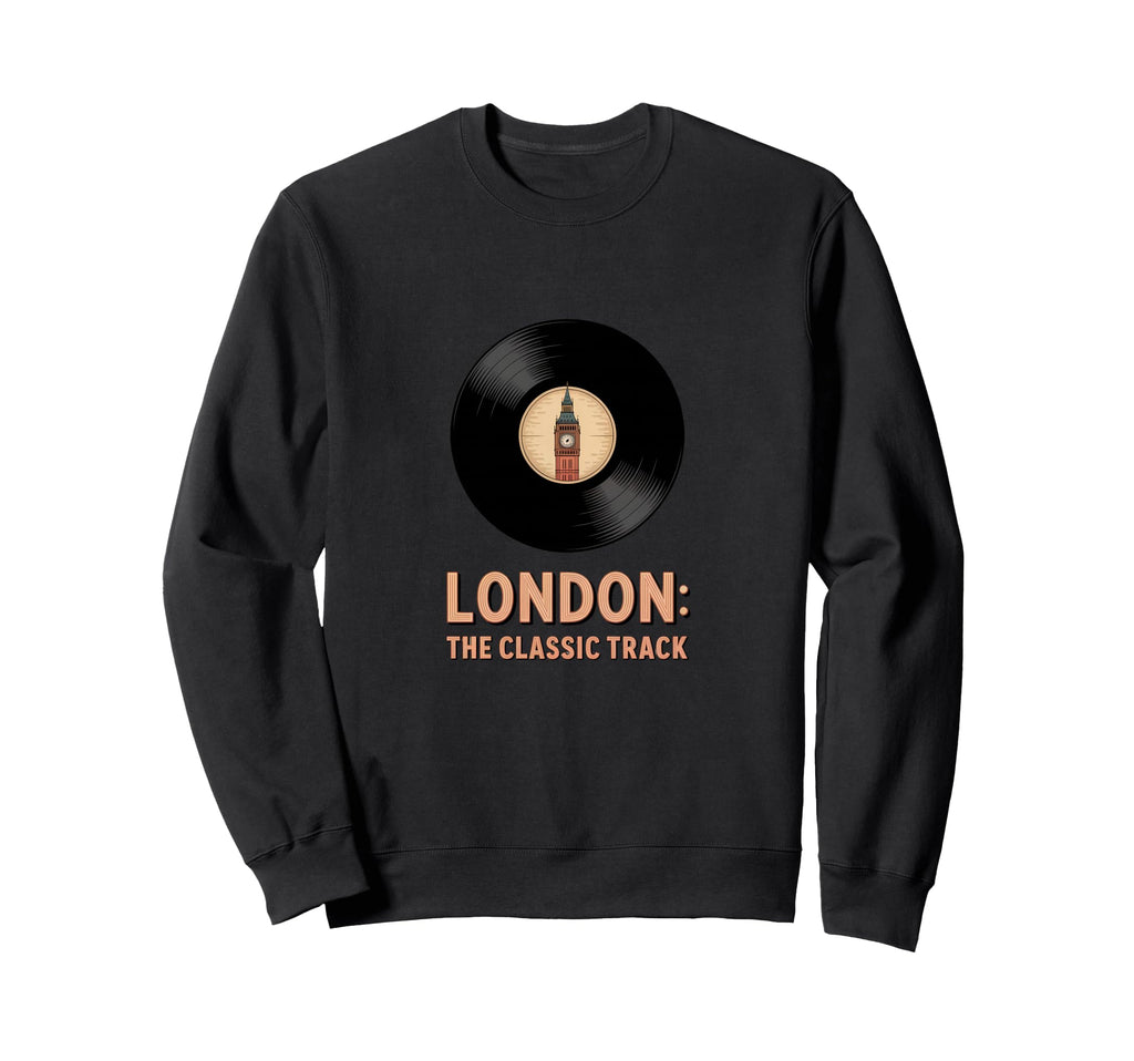 London Track Vinyl Music Art Sweatshirt - Casual Everyday Wear Men Women - T-Shirt, Sweatshirt, Hoodie