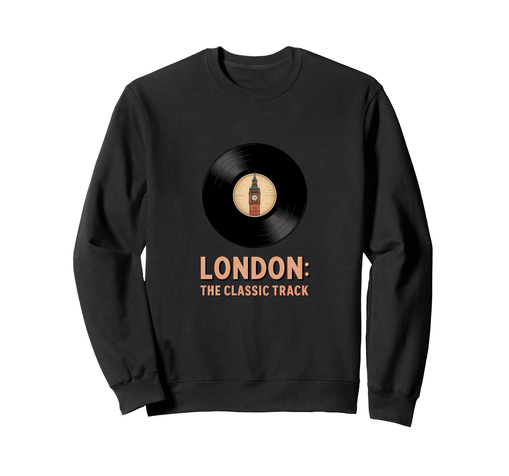 London Track Vinyl Music Art Sweatshirt - Casual Everyday Wear Men Women - T-Shirt, Sweatshirt, Hoodie