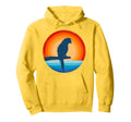 Parrot 60S 70S Sunset Bird Lovers Hoodie - Novelty Apparel for Adults - T-Shirt, Sweatshirt, Hoodie