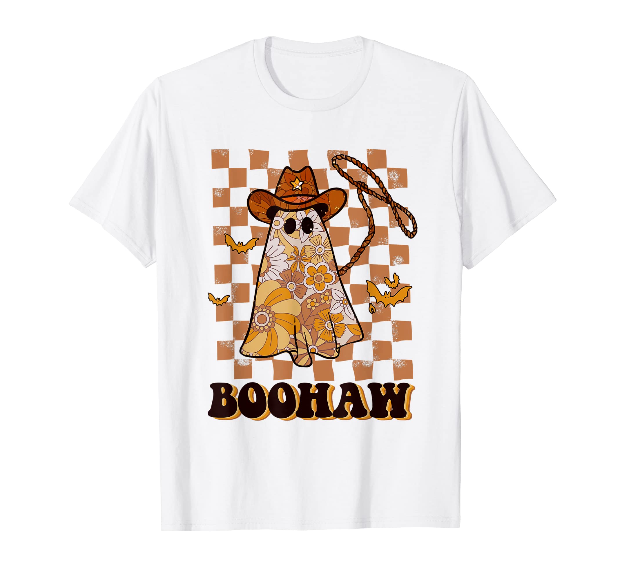 Boohaw Ghost Halloween Western Funny T-Shirt - Minimalist Print Unisex - T-Shirt, Sweatshirt, Hoodie