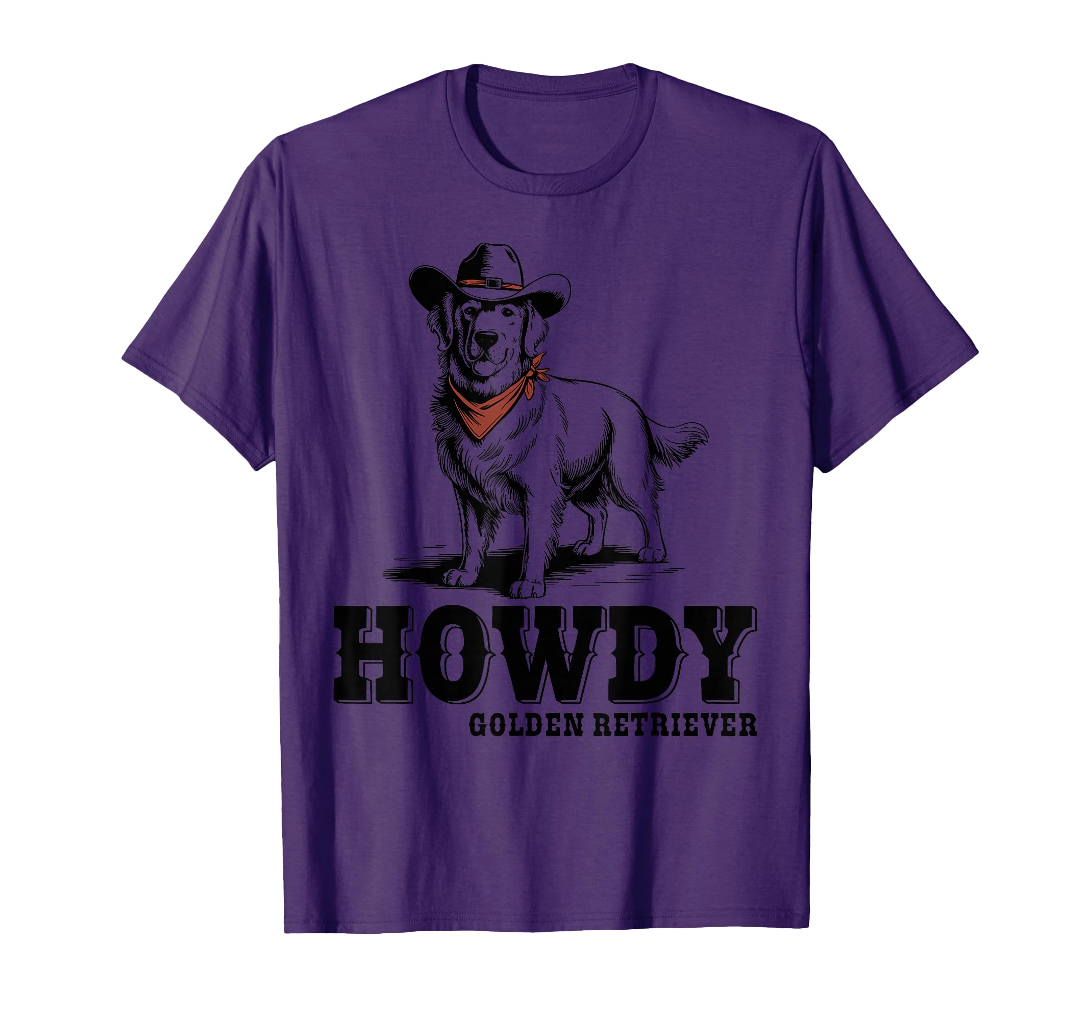 Howdy Golden Retriever Cowboy Dog Lovers T-Shirt - Novelty Apparel Unisex - T-Shirt, Sweatshirt, Hoodie