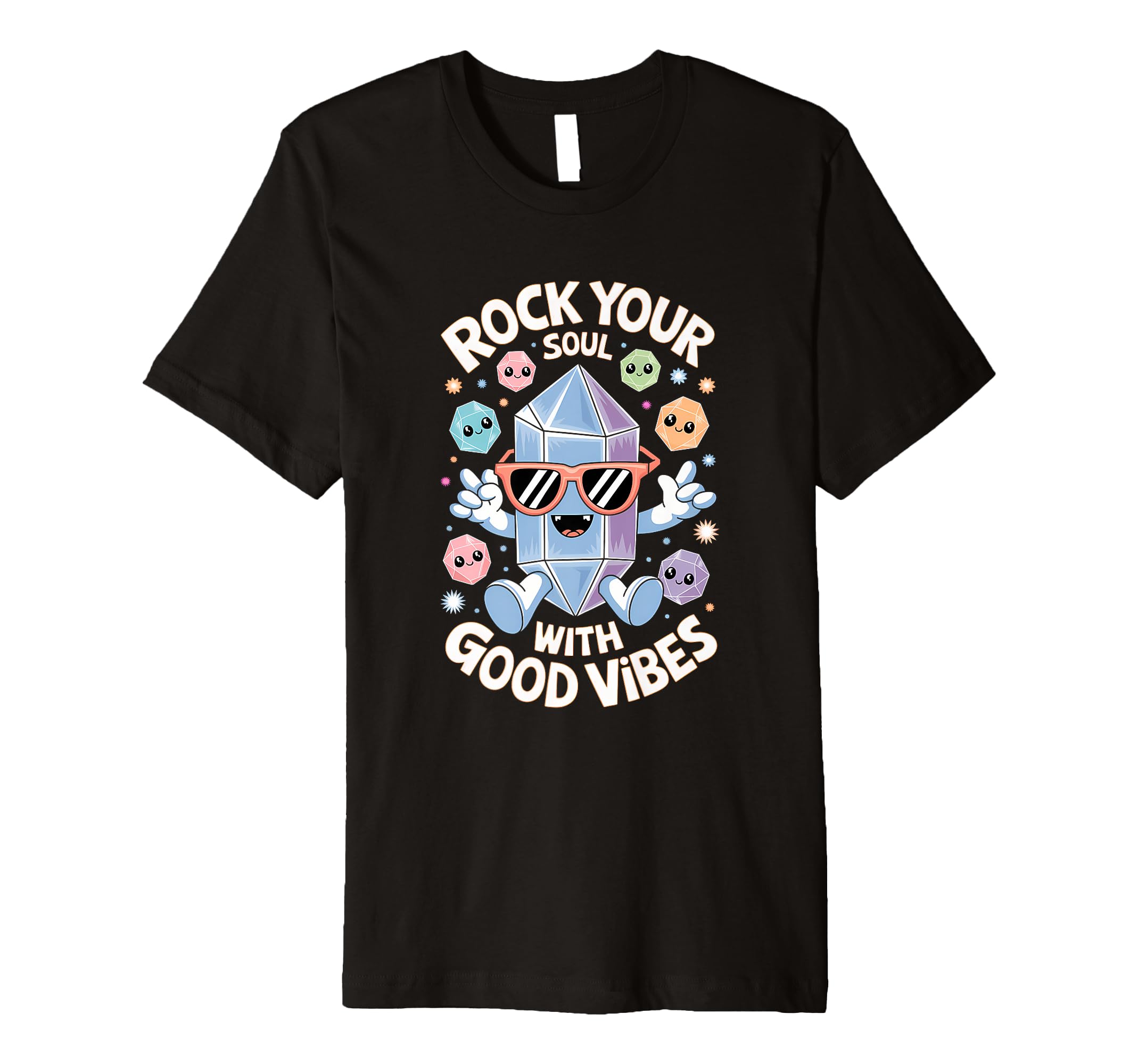 Healing Stone Crystals Energy T-Shirt - Novelty Apparel for Adults - T-Shirt, Sweatshirt, Hoodie