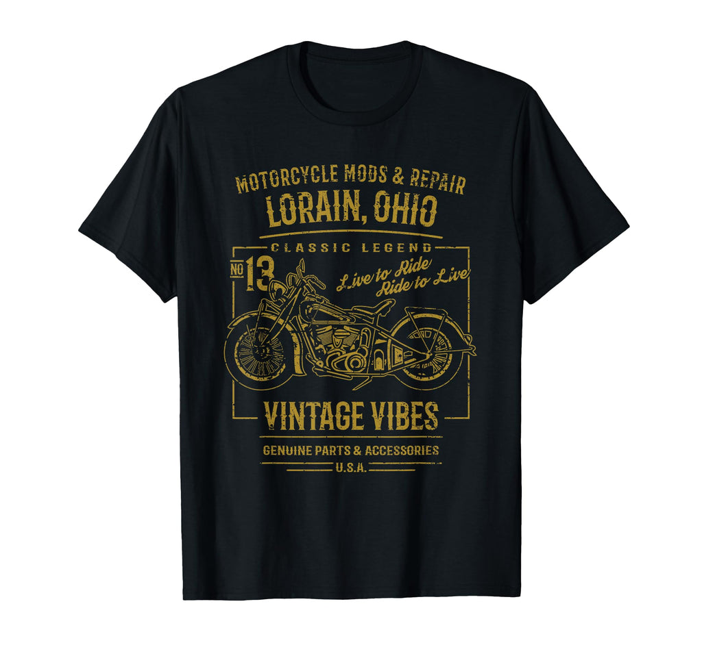 Lorain Oh Usa Motorcycle Adventure T-Shirt - Custom Art Print Unisex - T-Shirt, Sweatshirt, Hoodie