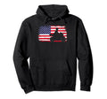 American Flag Motorcycle Biker Hoodie - Fun Novelty Design Men Women - T-Shirt, Sweatshirt, Hoodie