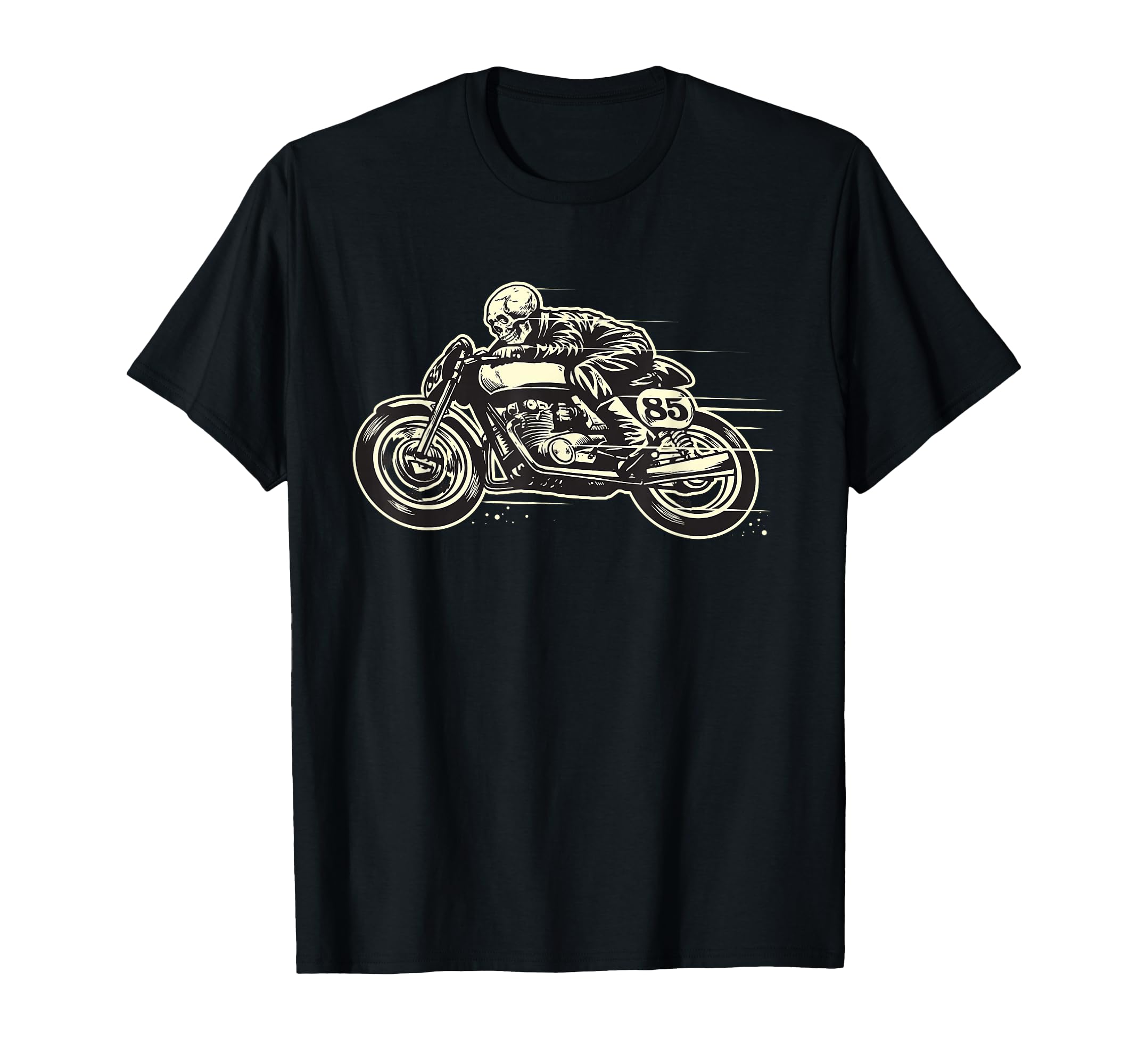 Cafe Racer Ghost Race Rider Motorcycle T-Shirt - Unique Graphic for Adults - T-Shirt, Sweatshirt, Hoodie