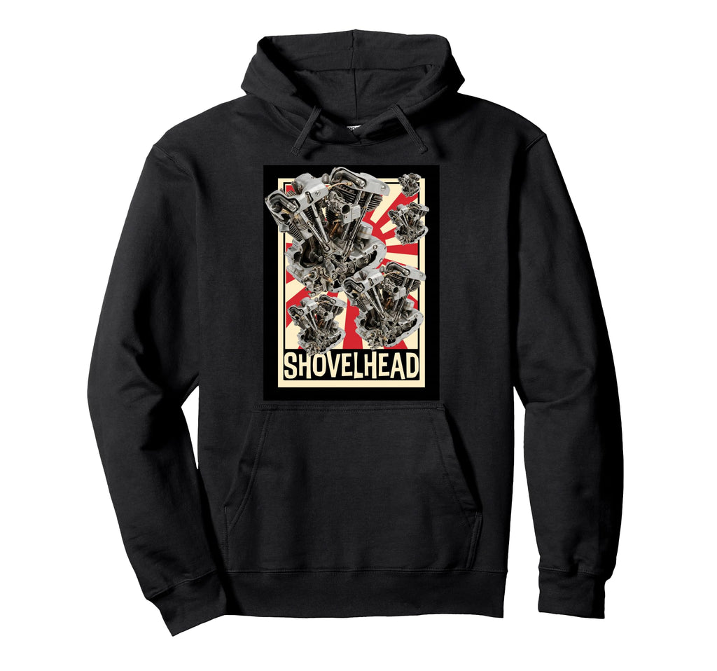 Shovelhead Engine Motorcycle Mechanic Hoodie - Fun Novelty Design Unisex - T-Shirt, Sweatshirt, Hoodie