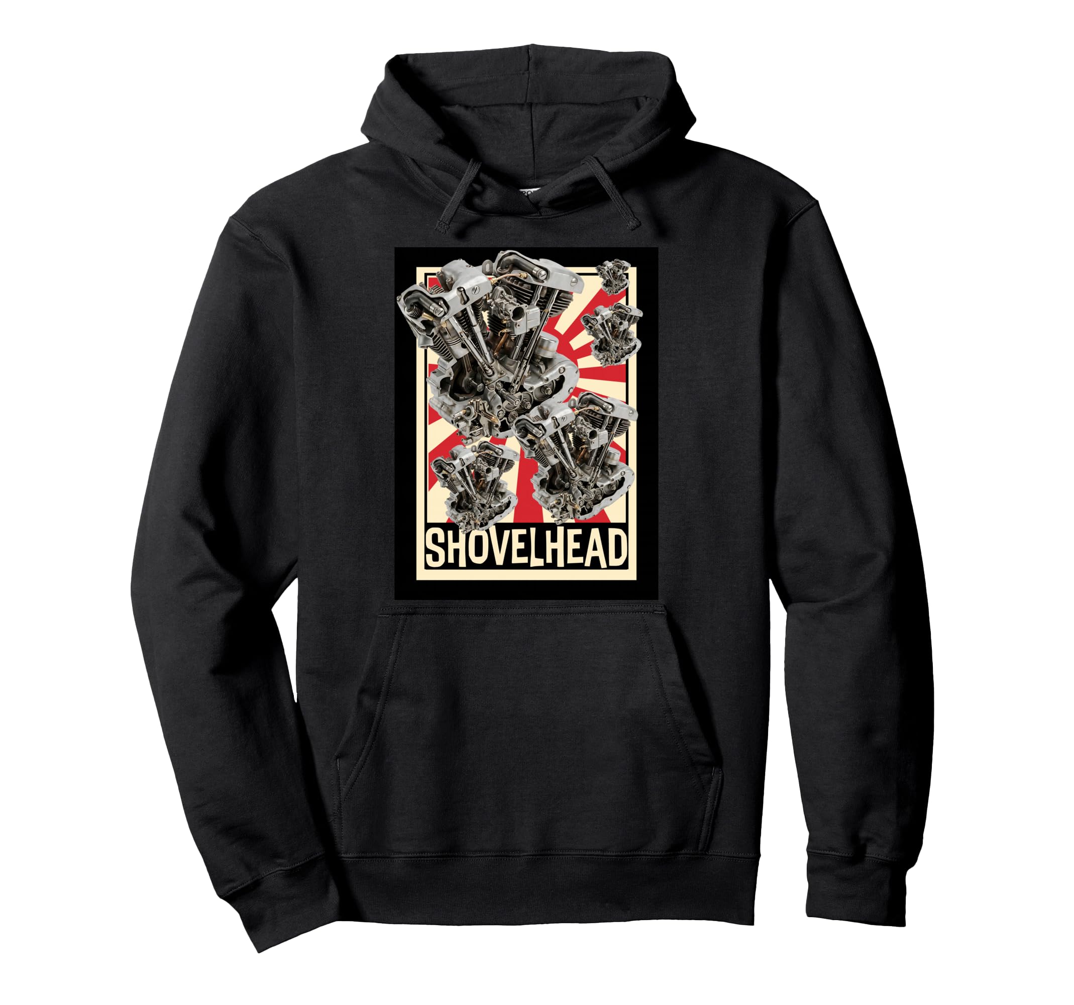 Shovelhead Engine Motorcycle Mechanic Hoodie - Fun Novelty Design Unisex - T-Shirt, Sweatshirt, Hoodie