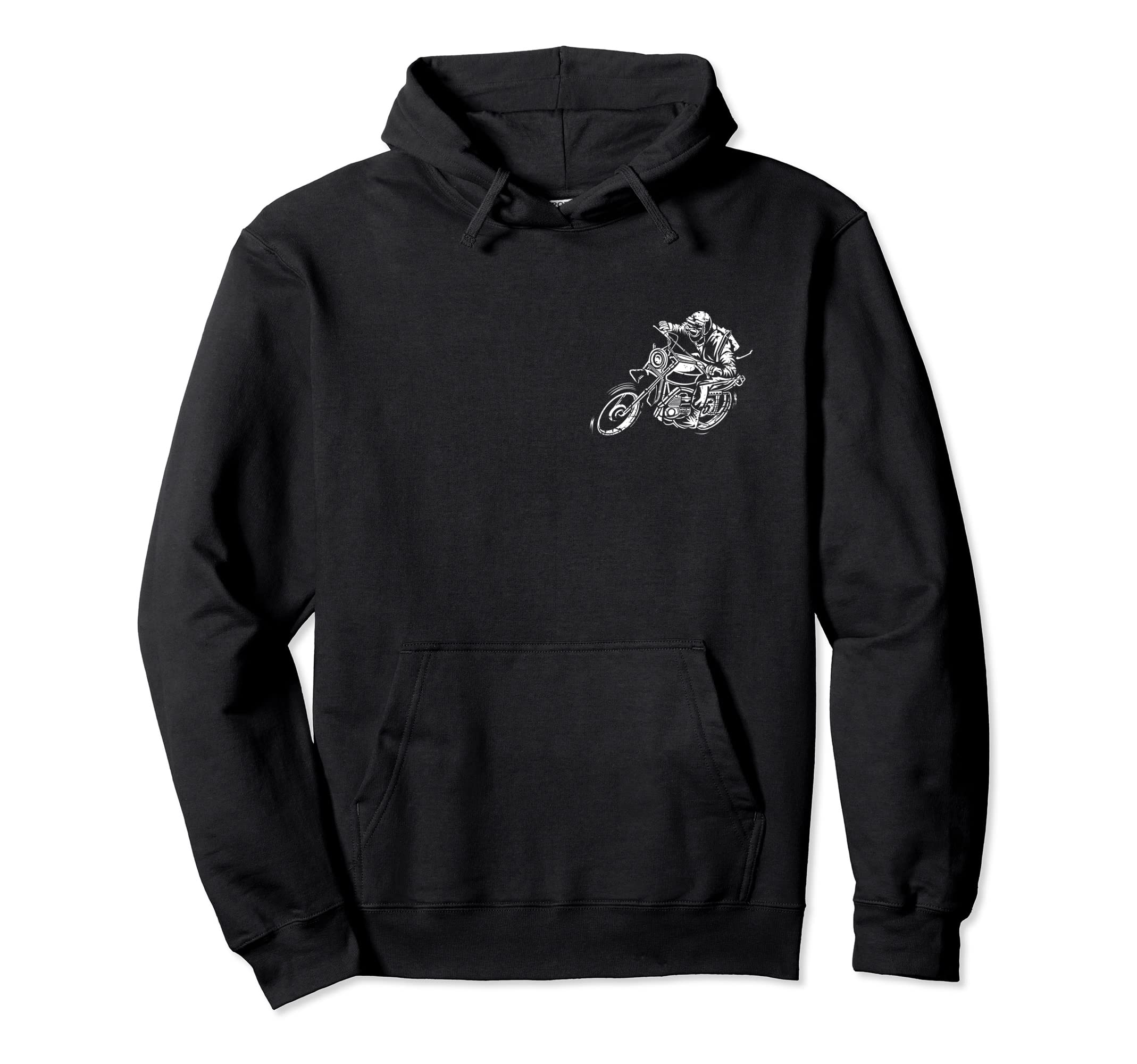 Motorcycle Racing Distressed Hoodie - Novelty Apparel Unisex - T-Shirt, Sweatshirt, Hoodie