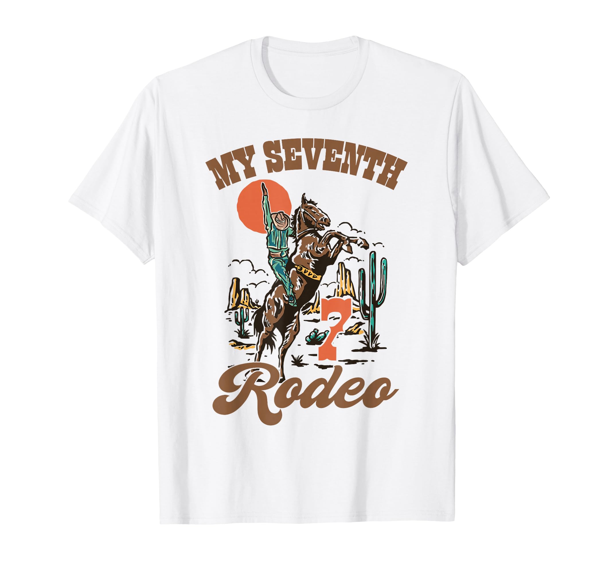 My Seven Rodeo Western 7Th Birthday T-Shirt - Trendy Graphic Unisex - T-Shirt, Sweatshirt, Hoodie