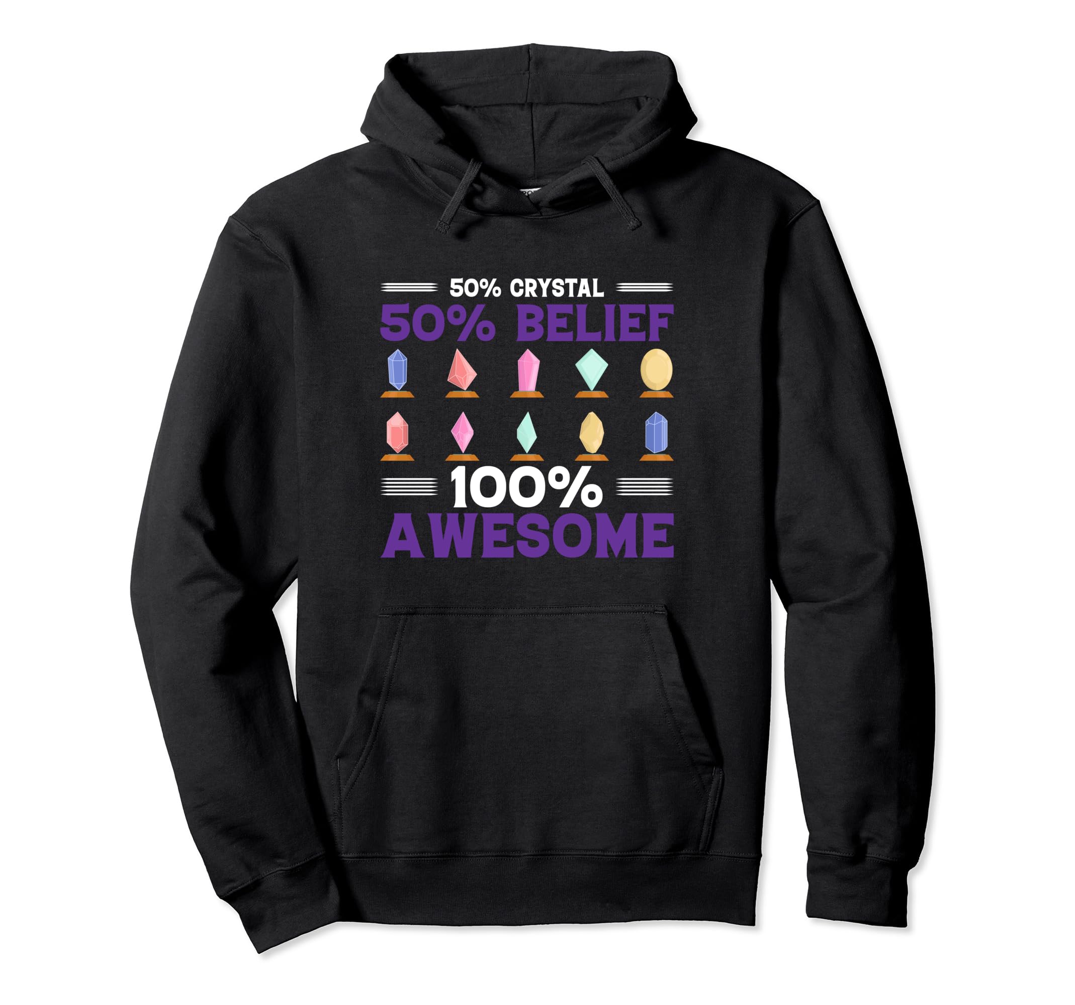 Crystal Healing Stones And Gems Hoodie - Unique Graphic Unisex - T-Shirt, Sweatshirt, Hoodie