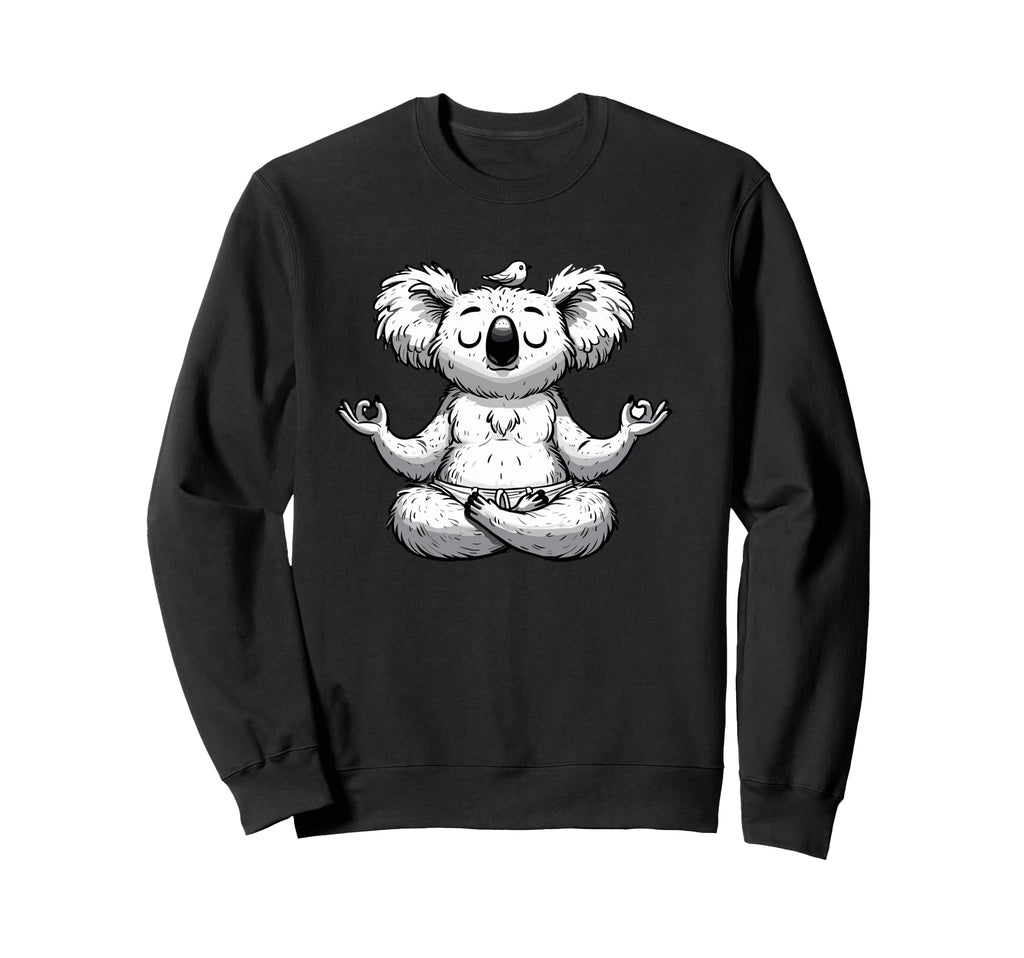 Meditation Koala Yoga Pose Sweatshirt - Aesthetic Graphic Men Women - T-Shirt, Sweatshirt, Hoodie