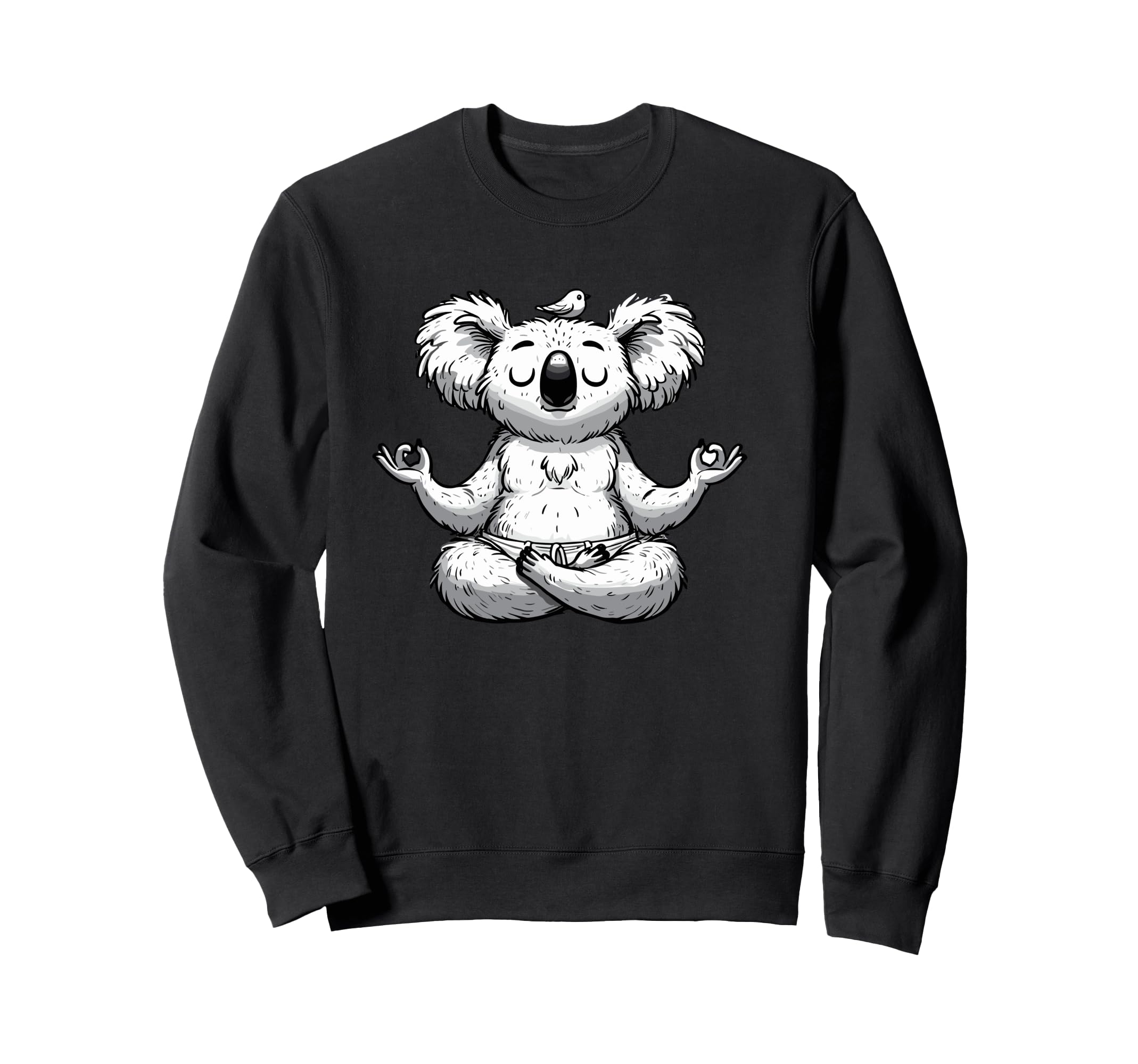 Meditation Koala Yoga Pose Sweatshirt - Aesthetic Graphic Men Women - T-Shirt, Sweatshirt, Hoodie