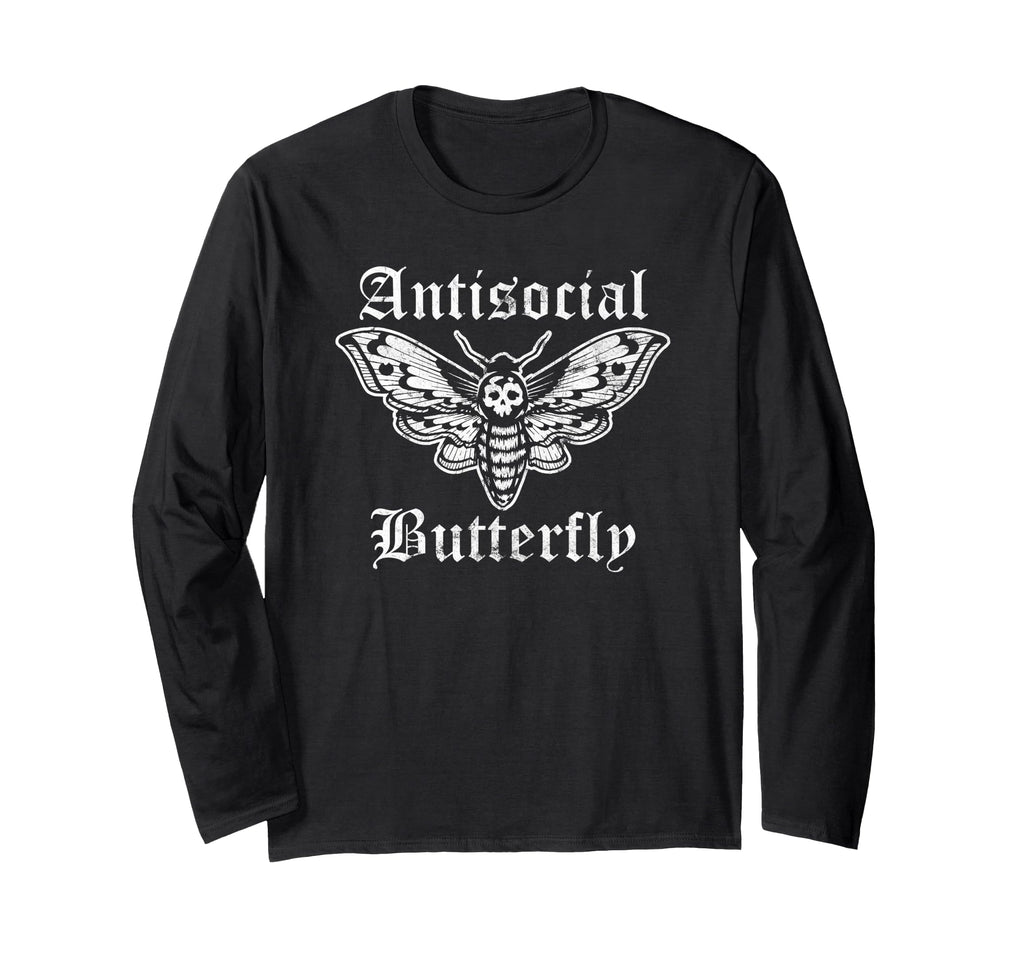 Funny Anti Social Butterfly Introvert T-Shirt - Unique Graphic Men Women - T-Shirt, Sweatshirt, Hoodie