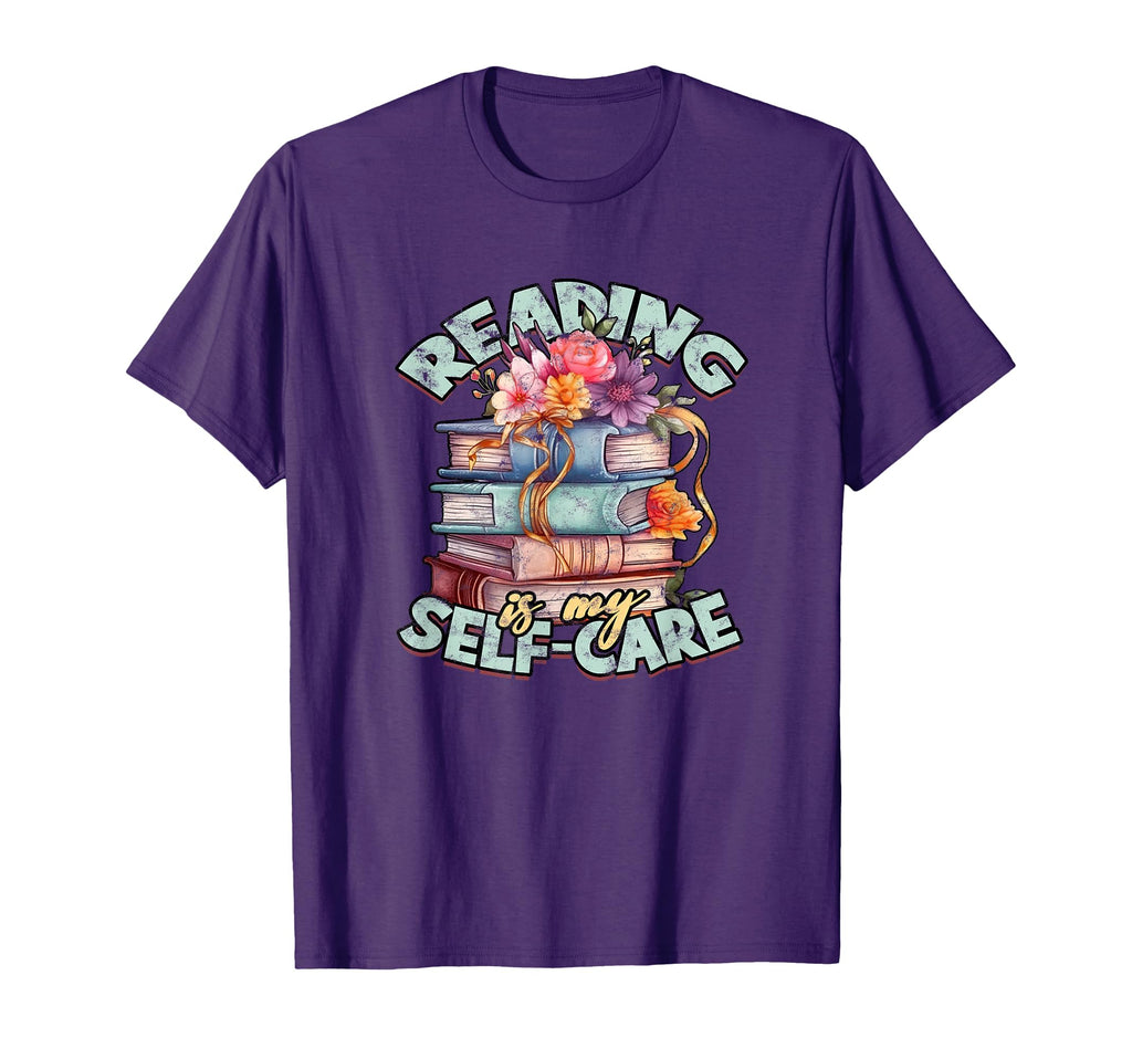 Reading Is My Self Care Book T-Shirt - Custom Art Print Unisex - T-Shirt, Sweatshirt, Hoodie