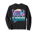 Saint Bernard Synthwave Aesthetic Sweatshirt - Trendy Graphic for Adults - T-Shirt, Sweatshirt, Hoodie