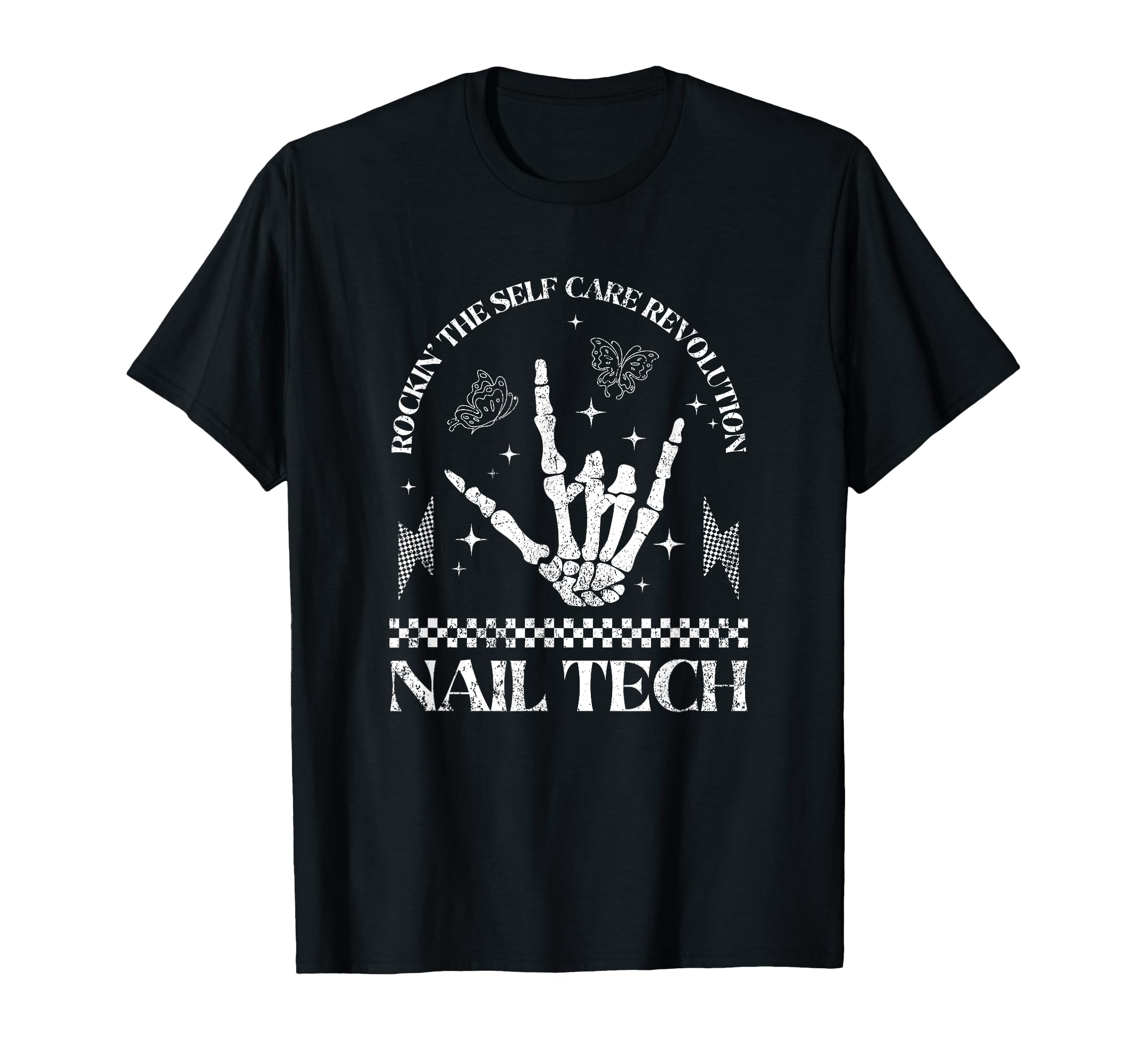 Nail Tech Rockin Self Care Revolution T-Shirt - Custom Art Print Men Women - T-Shirt, Sweatshirt, Hoodie