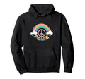 Peace Sign Symbol Hippie 60S 70S Hoodie - Aesthetic Graphic for Adults - T-Shirt, Sweatshirt, Hoodie
