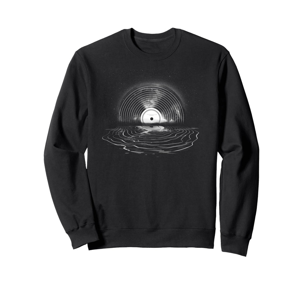 Vinyl Music Vinyl Moon Vinyl Record Sweatshirt - Trendy Graphic Men Women - T-Shirt, Sweatshirt, Hoodie