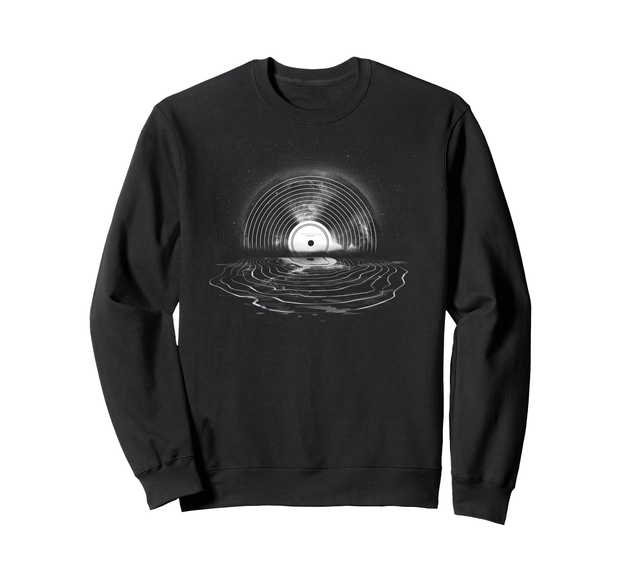 Vinyl Music Vinyl Moon Vinyl Record Sweatshirt - Novelty Apparel Unisex - T-Shirt, Sweatshirt, Hoodie
