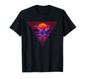 80S 90S Grid Sunset Vaporwave T-Shirt - Minimalist Print Men Women - T-Shirt, Sweatshirt, Hoodie