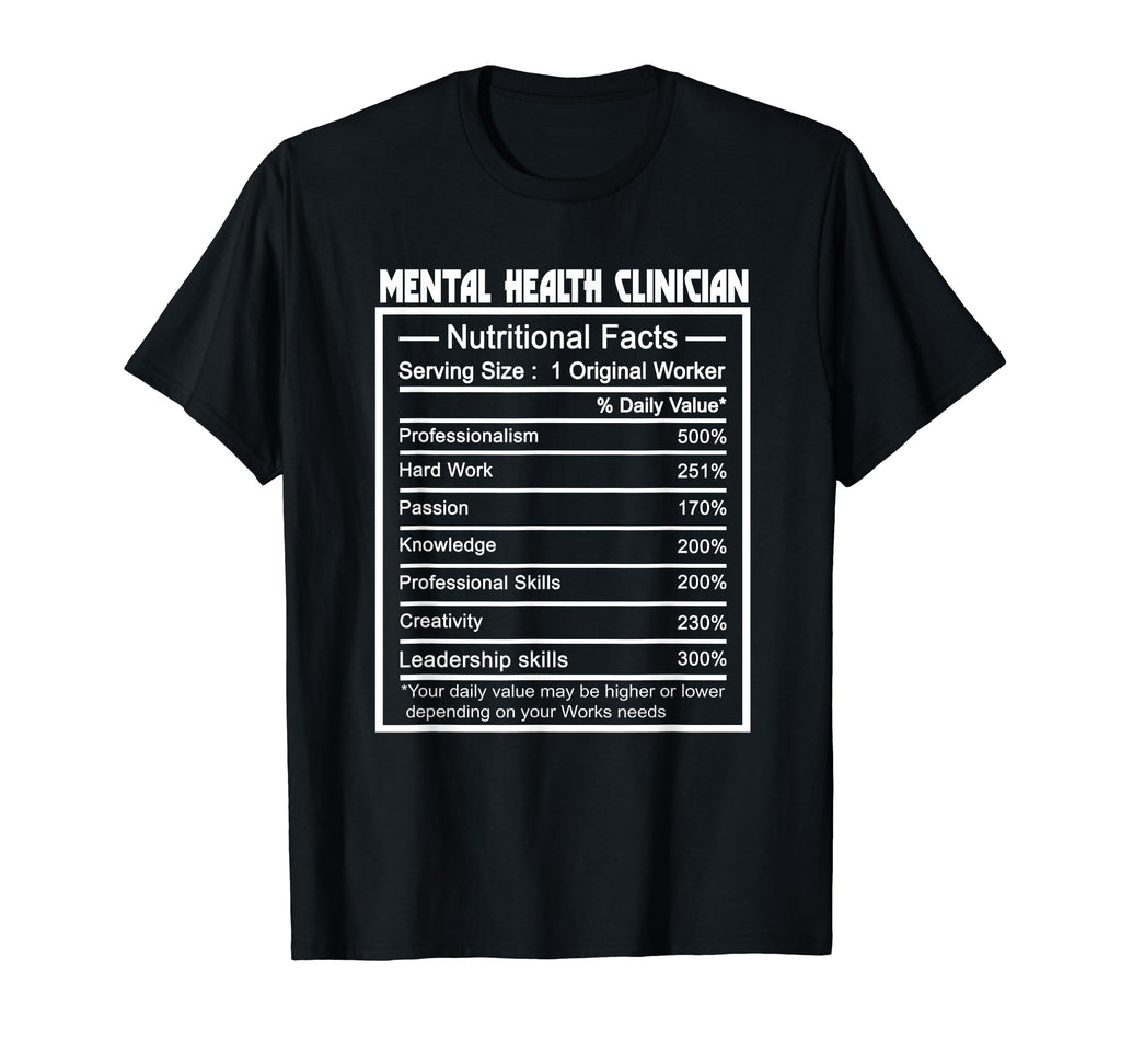 Job Title Worker Nutrition Facts Mental T-Shirt - Graphic Print Men Women - T-Shirt, Sweatshirt, Hoodie