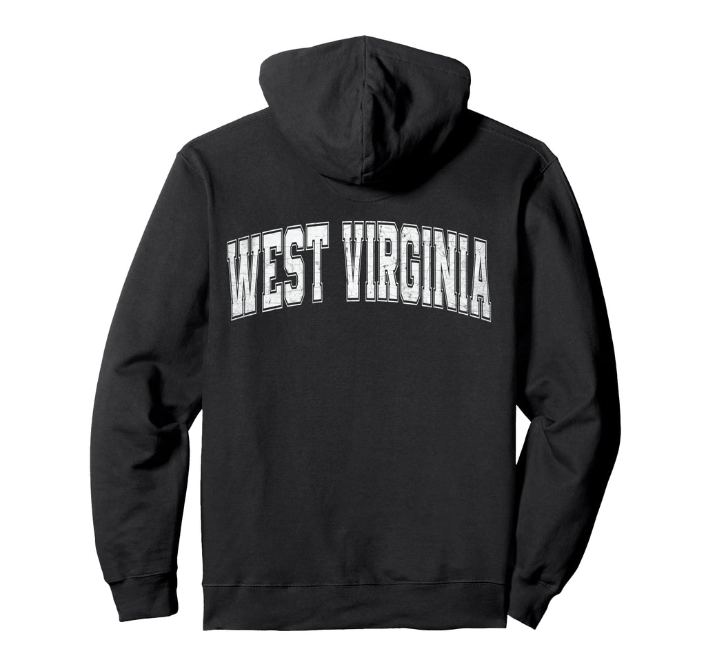West Virginia White Text Hoodie - Casual Everyday Wear Unisex - T-Shirt, Sweatshirt, Hoodie