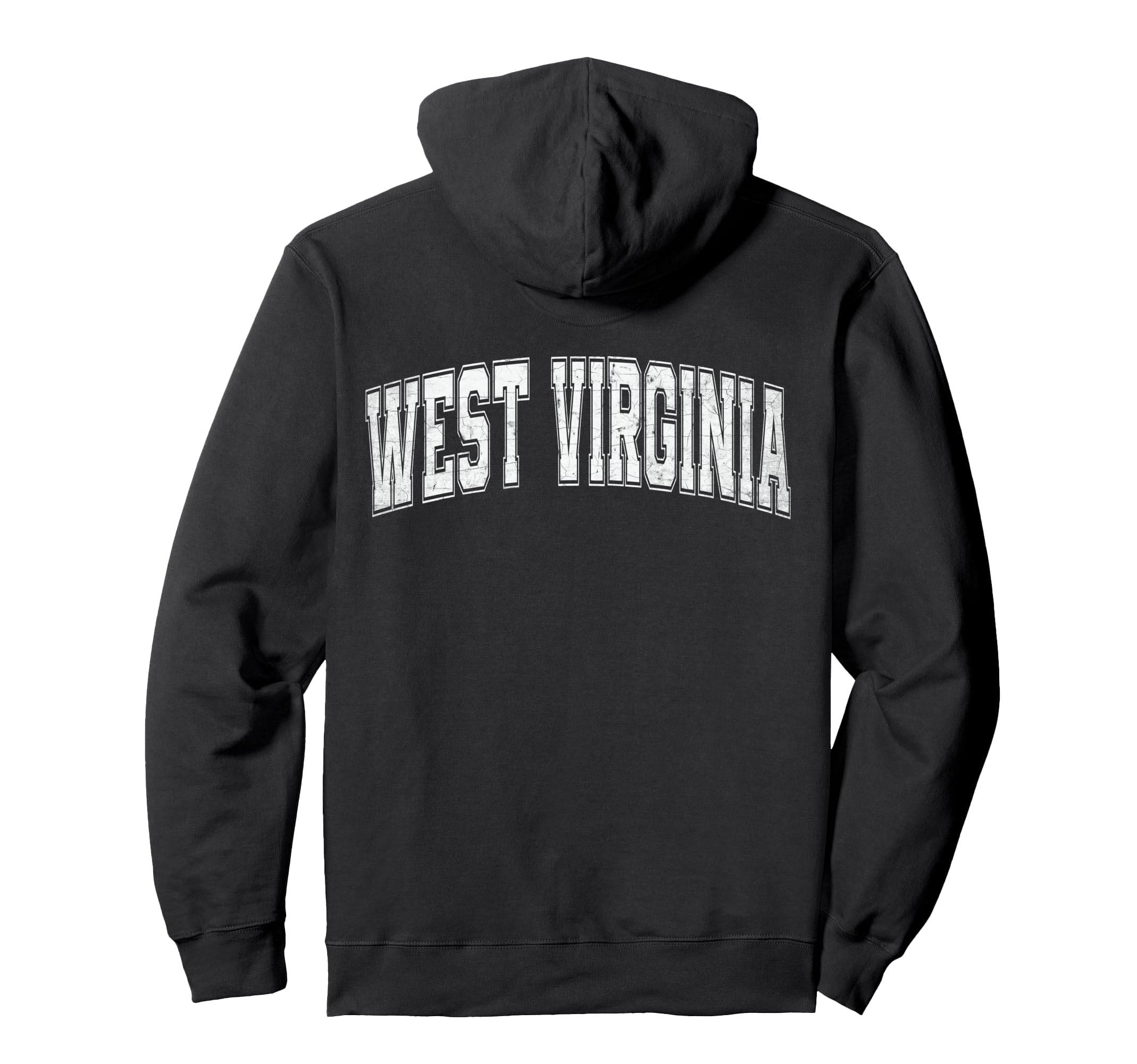 West Virginia White Text Hoodie - Casual Everyday Wear Unisex - T-Shirt, Sweatshirt, Hoodie