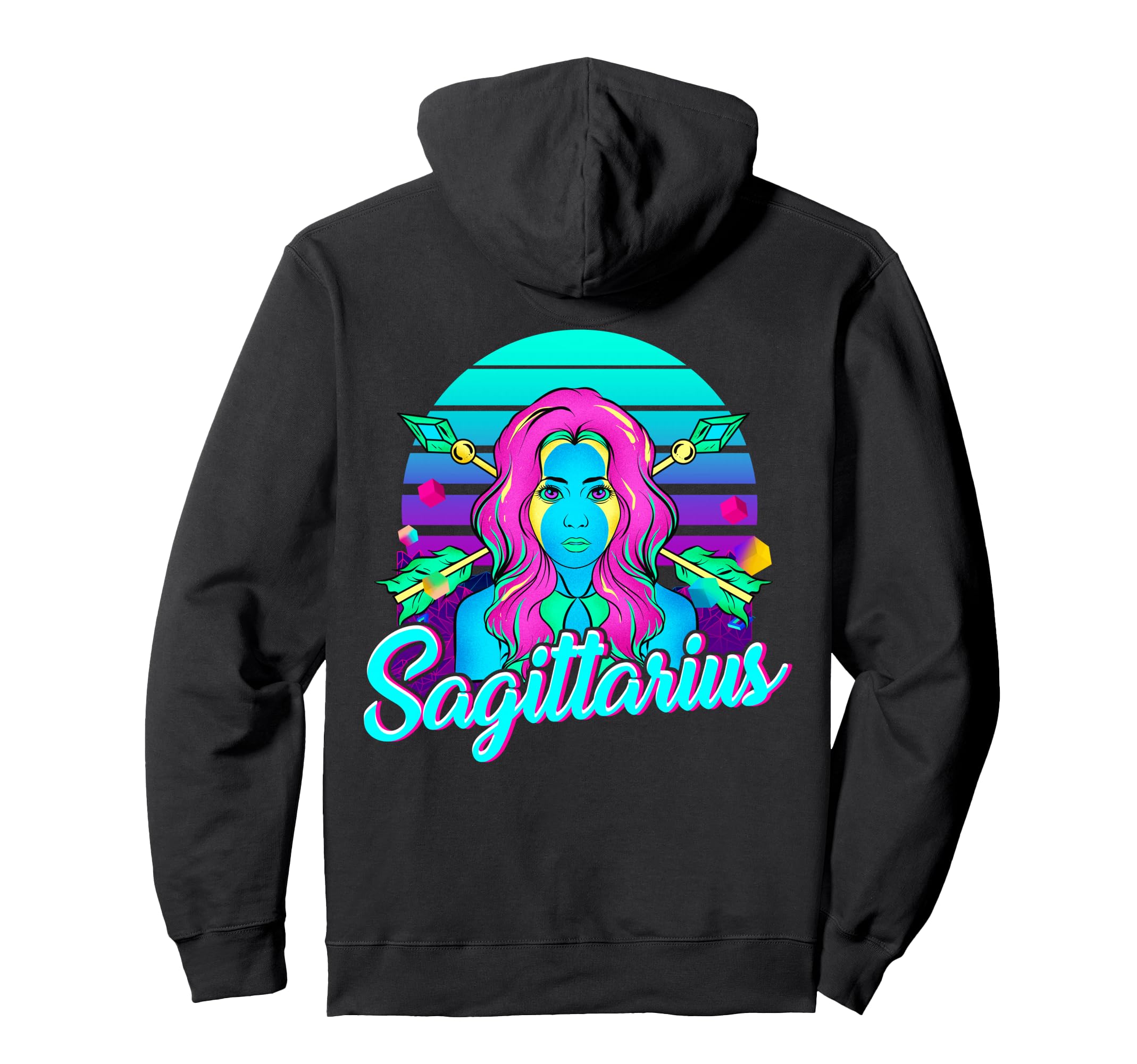 Sagittarius Synthwave Archer Hoodie - Minimalist Print for Adults - T-Shirt, Sweatshirt, Hoodie