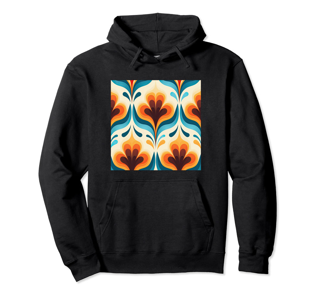 70S Wallpaper Flowers Floral Pattern Hoodie - Novelty Apparel for Adults - T-Shirt, Sweatshirt, Hoodie