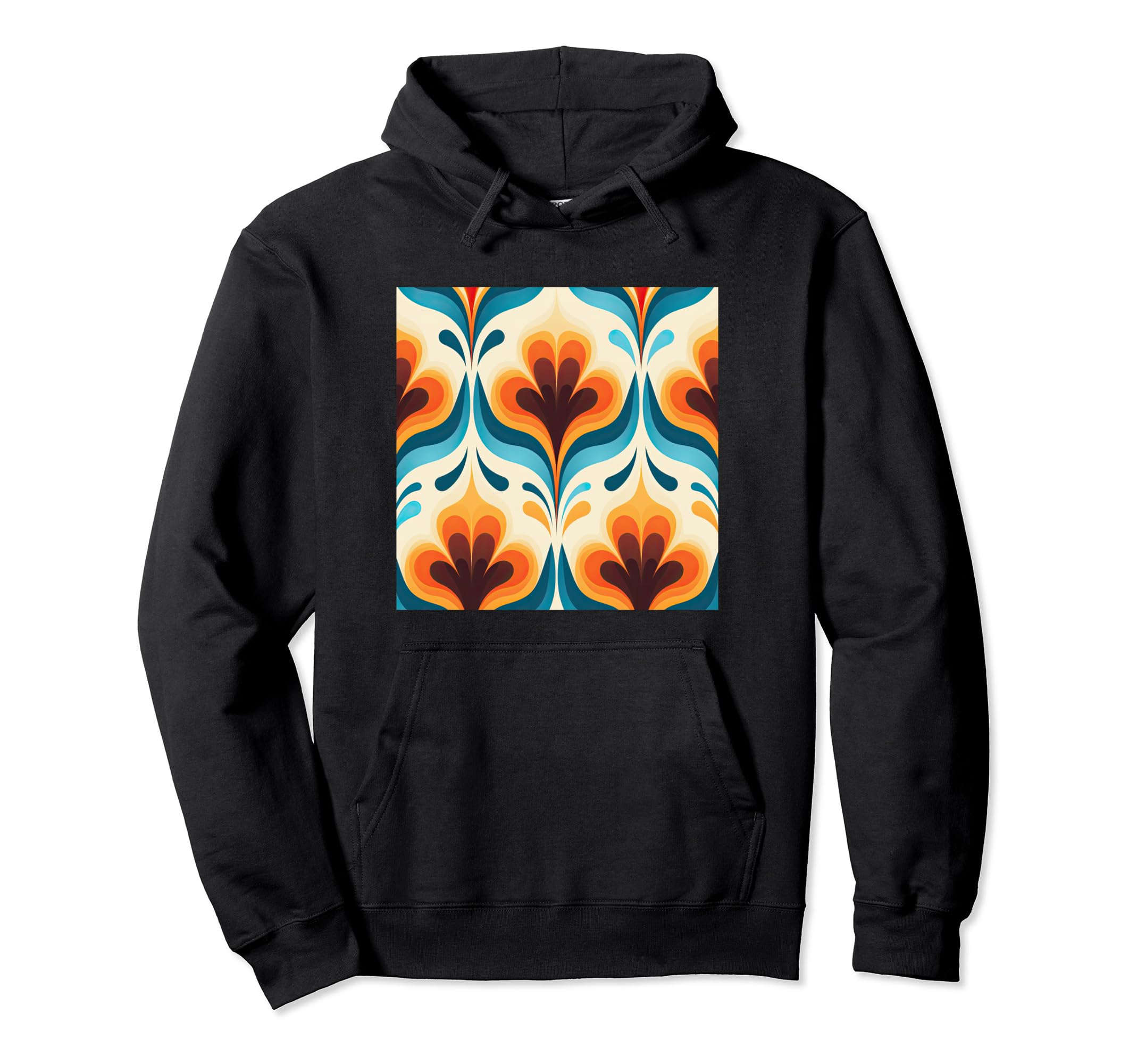 70S Wallpaper Flowers Floral Pattern Hoodie - Novelty Apparel for Adults - T-Shirt, Sweatshirt, Hoodie